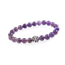 Jewelry Charm Amethyst Bead Bracelet For Women